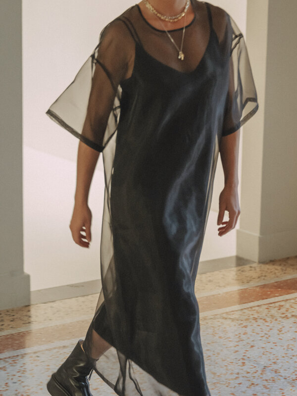Les Soeurs Organza dress Samuel 1. This black organza dress makes the perfect marriage between mystery and elegance. The ...