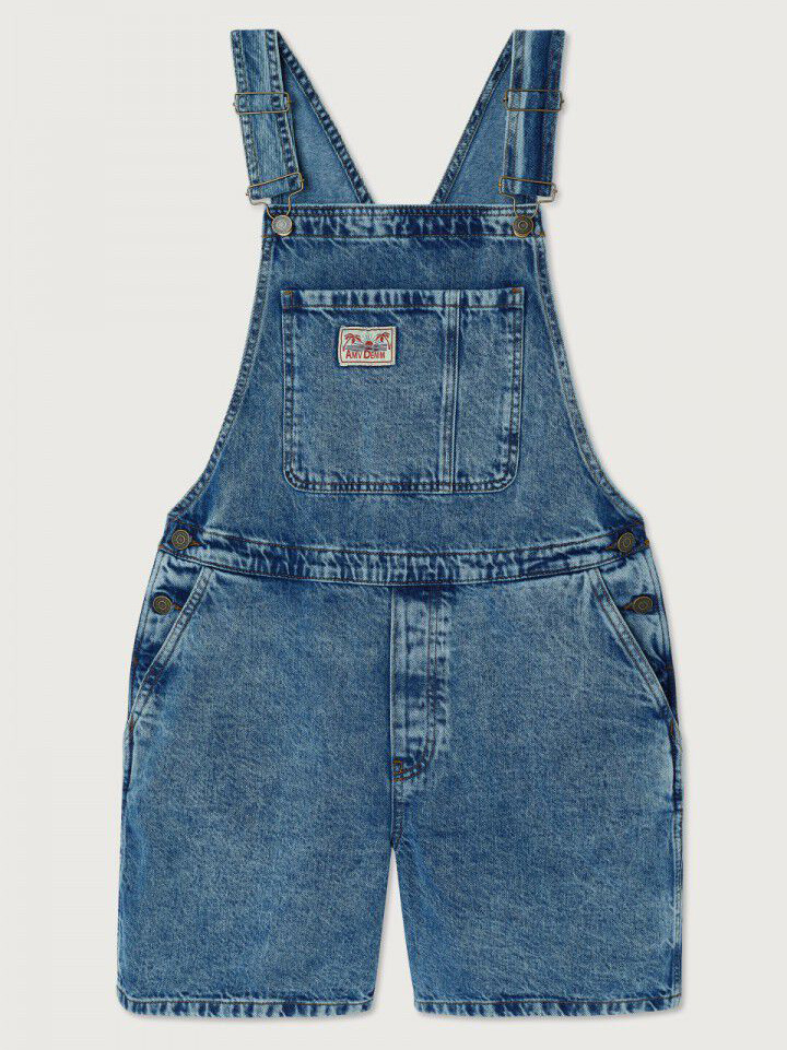 American Vintage Korte tuinbroek Joybird 2. Op zoek naar dé perfecte tuinbroek voor de warmere maanden? Deze korte denimv...