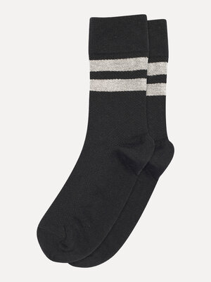 Chaussettes Emily. Old-school cool. D'un noir intemporel, avec des rayures contrastées qui se démarquent subtilement, ces...
