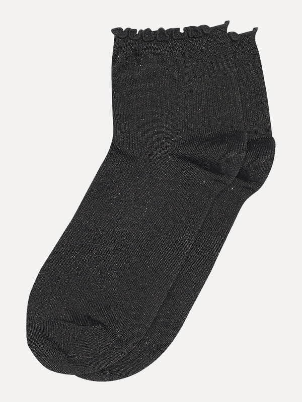 MP Denmark Chaussettes à paillettes Lis 1. Frill seeker! Ces chaussettes noires à paillettes et à bordures ondulées sont ...