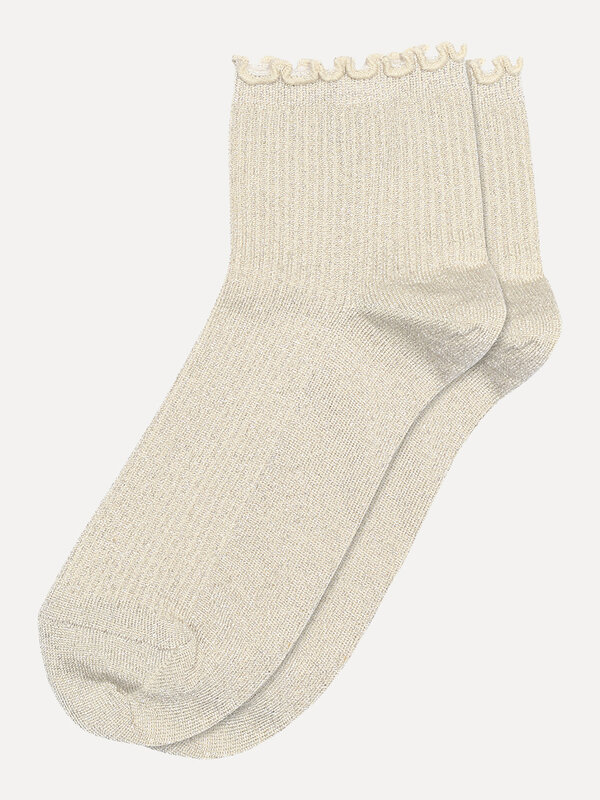 MP Denmark Glitter socks Lis 1. Grey days? Not with these socks on your feet. The soft champagne color adds freshness, wh...