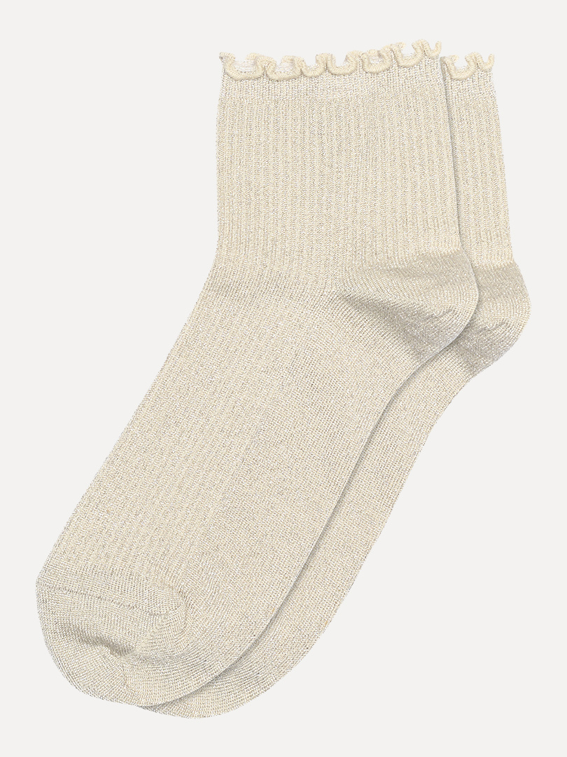MP Denmark glitter socks Lis 1. Grey days? Not with these socks on your feet. The soft champagne color adds freshness, wh...