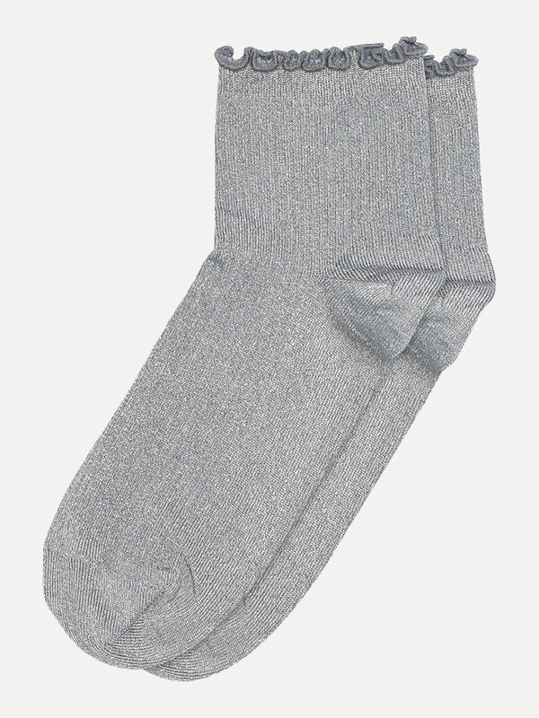 MP Denmark Chaussettes à paillettes Lis 1. Glitter all the way! Ces chaussettes grises subtilement pailletées et bordées ...