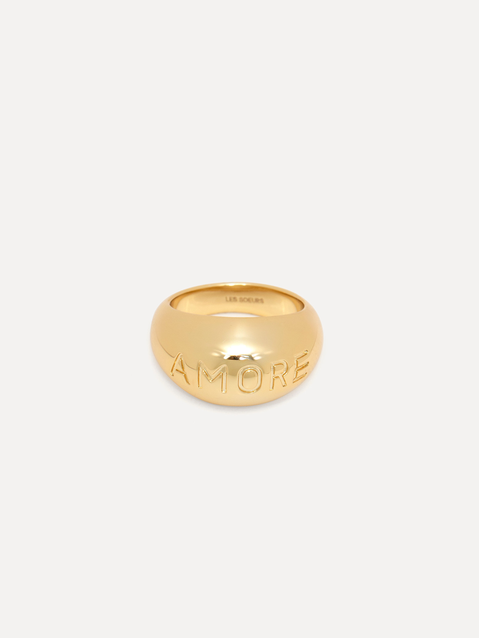 Les Soeurs Bague Claire Dome Amore 4. For all love birds and self lovers: cette bague en or massif parle d'elle-même et e...