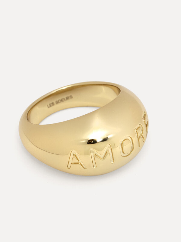 Les Soeurs Bague Claire Dome Amore 1. For all love birds and self lovers: cette bague en or massif parle d'elle-même et e...