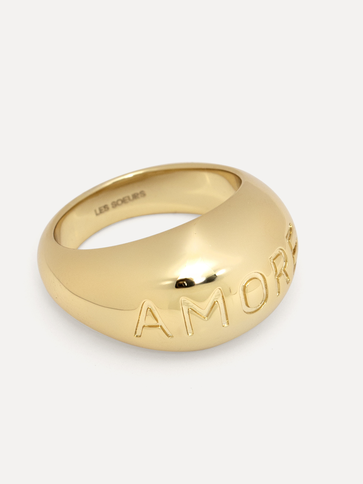 Les Soeurs Bague Claire Dome Amore 1. For all love birds and self lovers: cette bague en or massif parle d'elle-même et e...