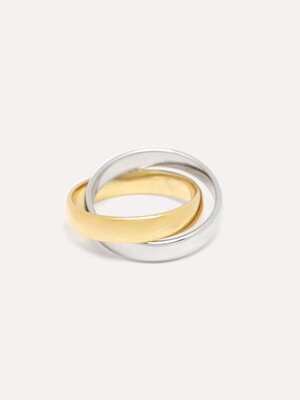 Ring Claire Linked. Better together - deze bijzondere ring met vervlochten goud- en zilverkleurige banden is een kunstwer...