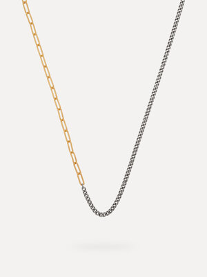 Collier Rana Mixed Chain. Mix it up! Ce collier bicolore réunit le meilleur de vos métaux préférés en un seul bijou. Les ...