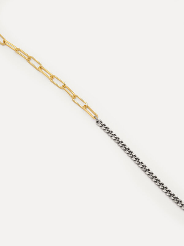 Les Soeurs Necklace Rana Mixed Chain 3. Mix it up! This two-tone necklace brings the best of your favorite metals togethe...