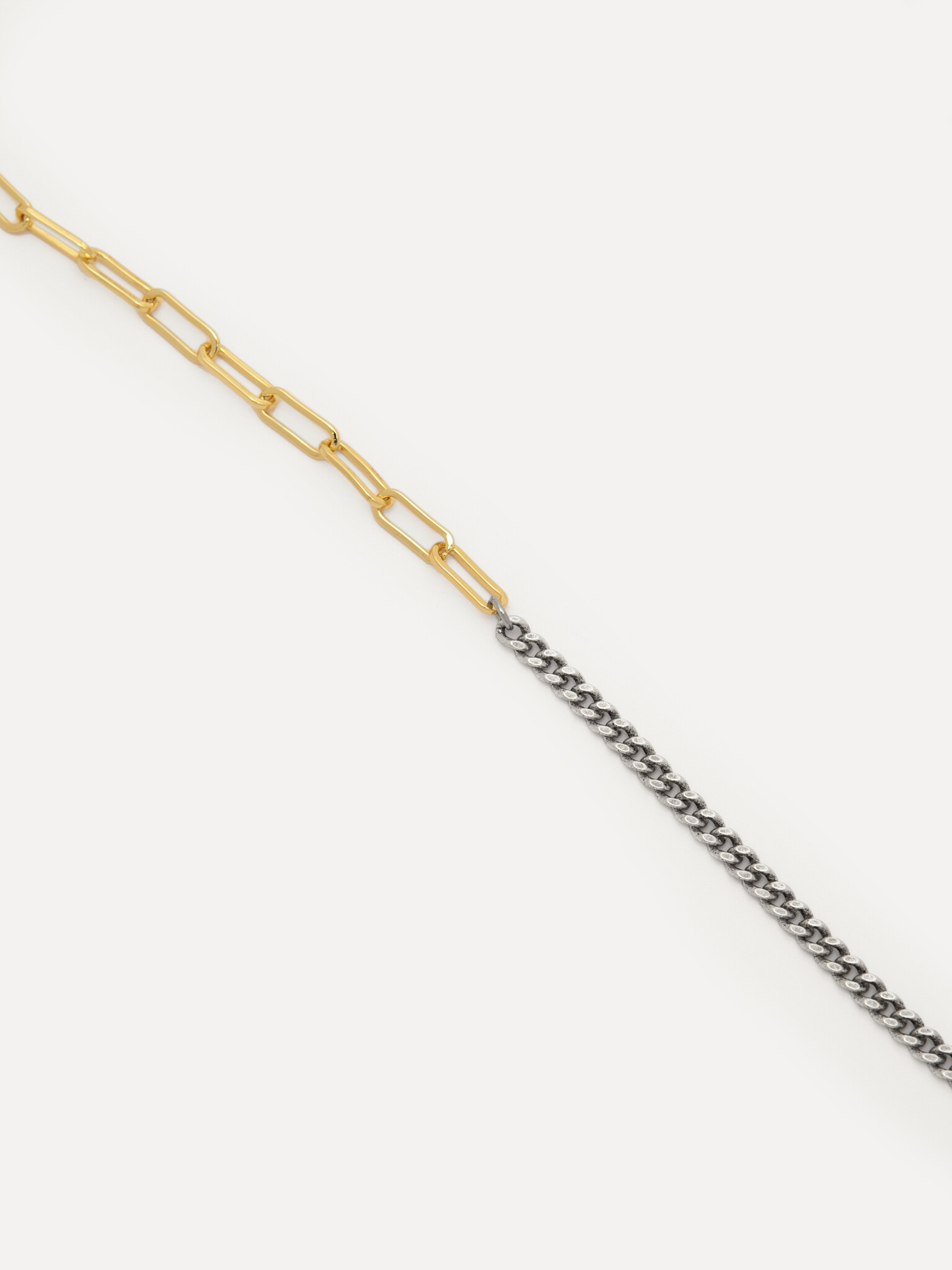 Les Soeurs Necklace Rana Mixed Chain 3. Mix it up! This two-tone necklace brings the best of your favorite metals togethe...