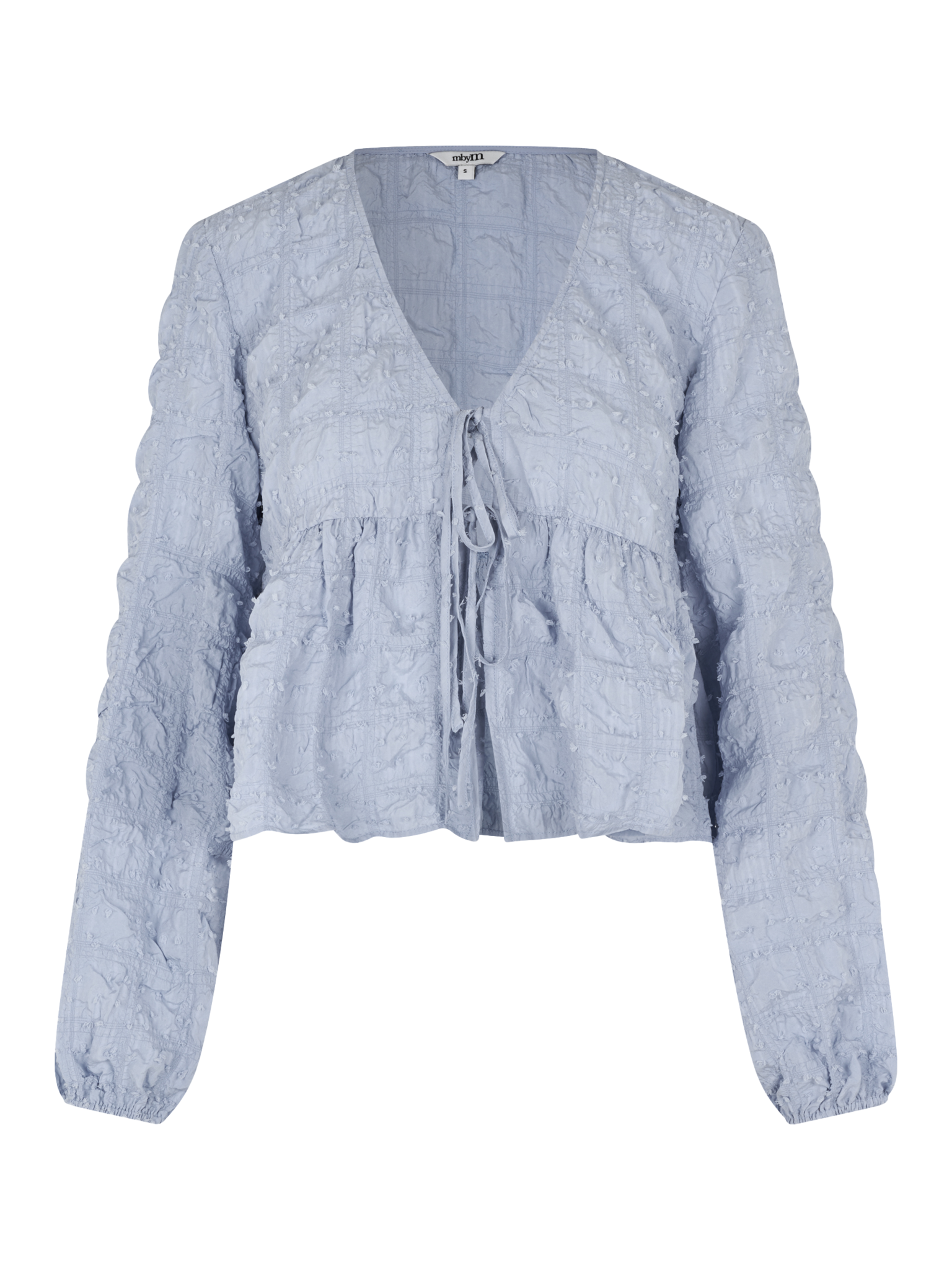 MBYM Chemise Miza Ohana 2. Dreamy in blue! Ce haut bleu poudré semble sorti d'un rêve. Le tissu aéré crée un look frais s...