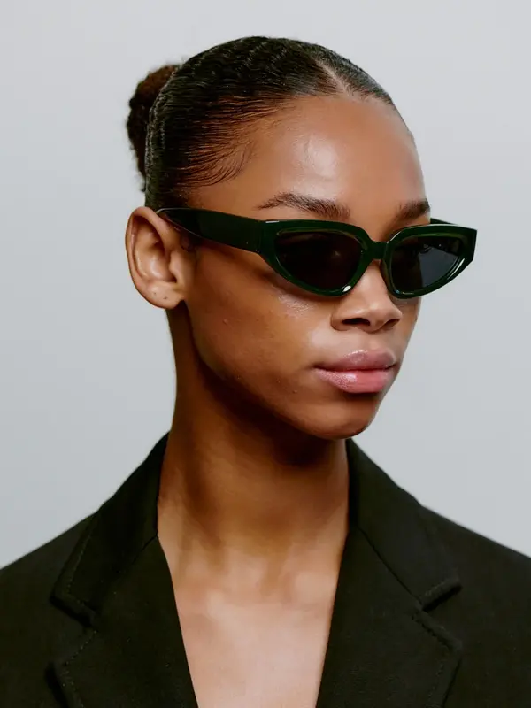 A.Kjaerbede Sunglasses Ella 2. Green with envy! Thanks to these dark green cat-eye sunglasses, you'll enjoy the weather w...