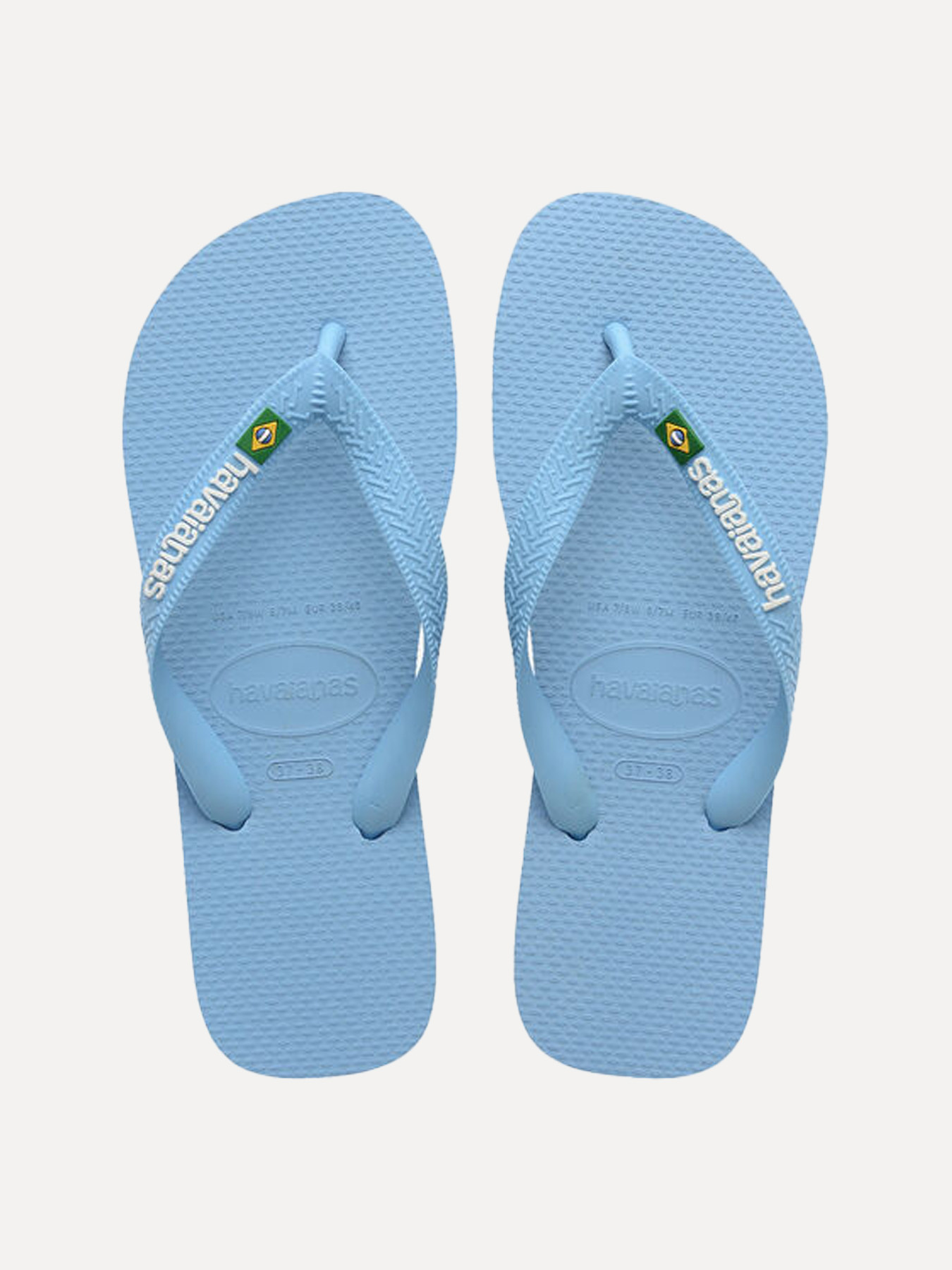 Havaianas Brasil Logo 1. Havaianas bleu ciel - les seules tongs qui restent confortables tout l’été. Leur secret? Une for...