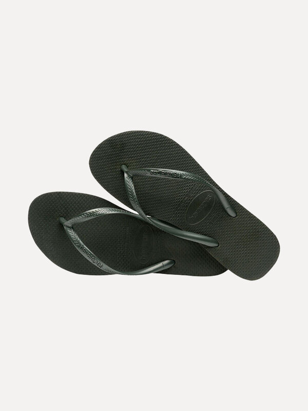 Teenslippers Havaianas Slim 4. De iconische Havaianas in olijfgroen! Deze slippers blijven niet voor niets favoriet: het ...
