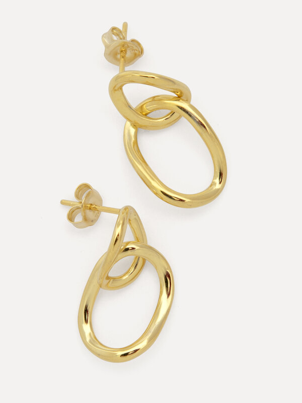 Les Soeurs Earring Set Cara Double Loop 4. Add some playful movement to your ear stack with these interlinked double earr...