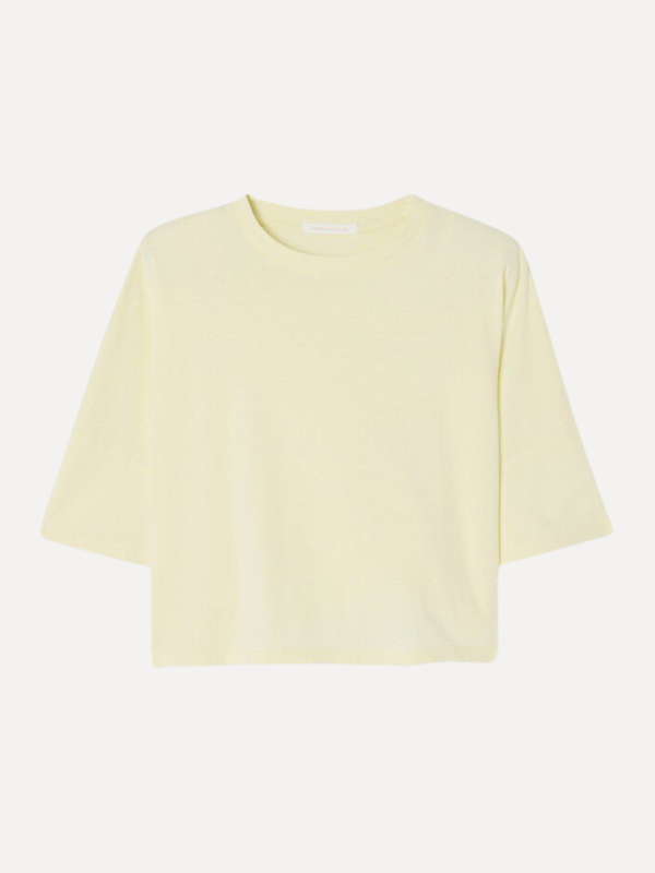 American Vintage Cropped T-shirt Ouky 2. Butter me up! Maak kennis met dé trendkleur van het seizoen in dit botergele cro...