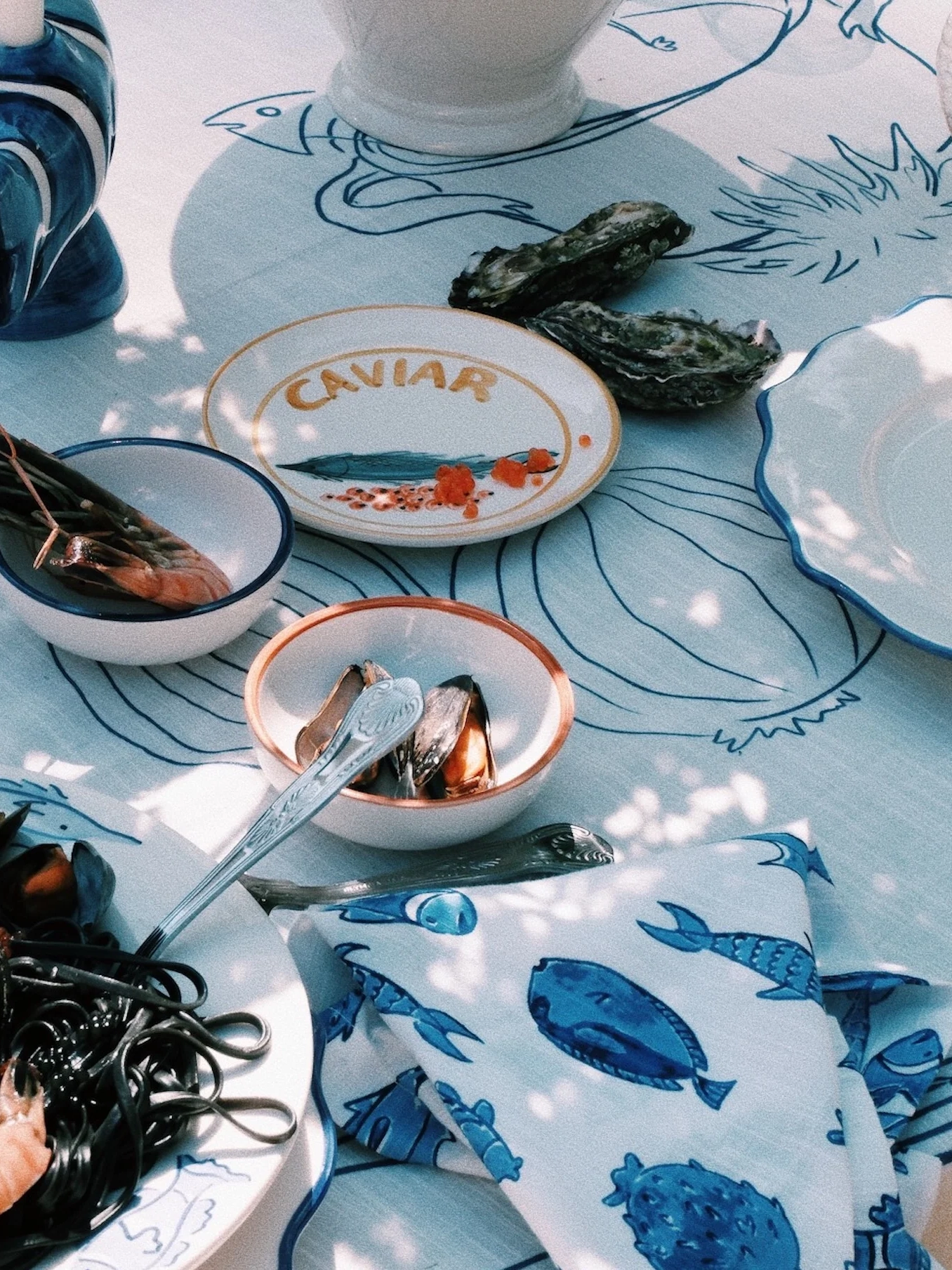 Anna + Nina Tapas bowl Crevette 2. Shrimp-ly adorable! This tapas bowl with a hand-painted shrimp turns any meal into a c...