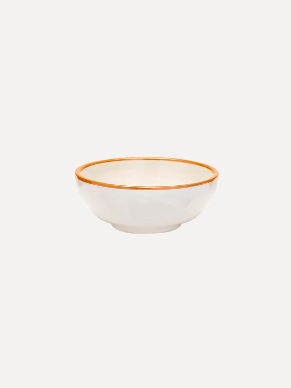 Anna + Nina Tapas bowl Moules 3. Mussel power! This charming bowl with a hand-painted mussel and orange rim is a true tab...