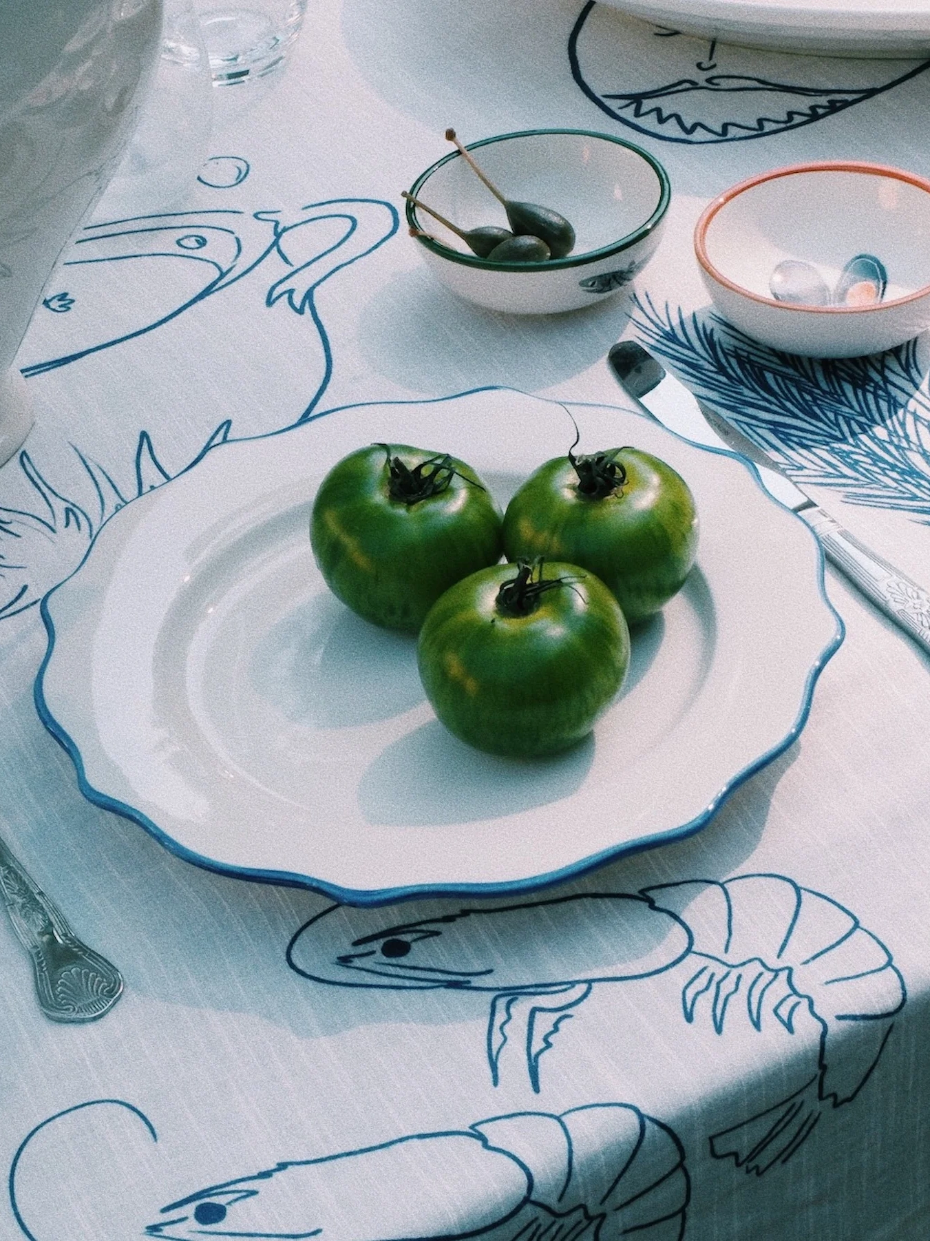 Anna + Nina Scalloped dinner plate Marine 2. Blue-tiful dining! This elegant dinner plate is the perfect base for all you...