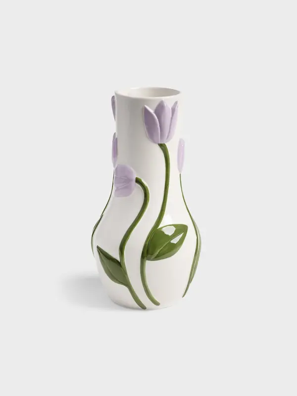 &klevering Decoratieve vaas Tulip 1. Hello, spring! Zet je huis in bloei met deze leuke vaas vol tulpen - maar dan in ker...