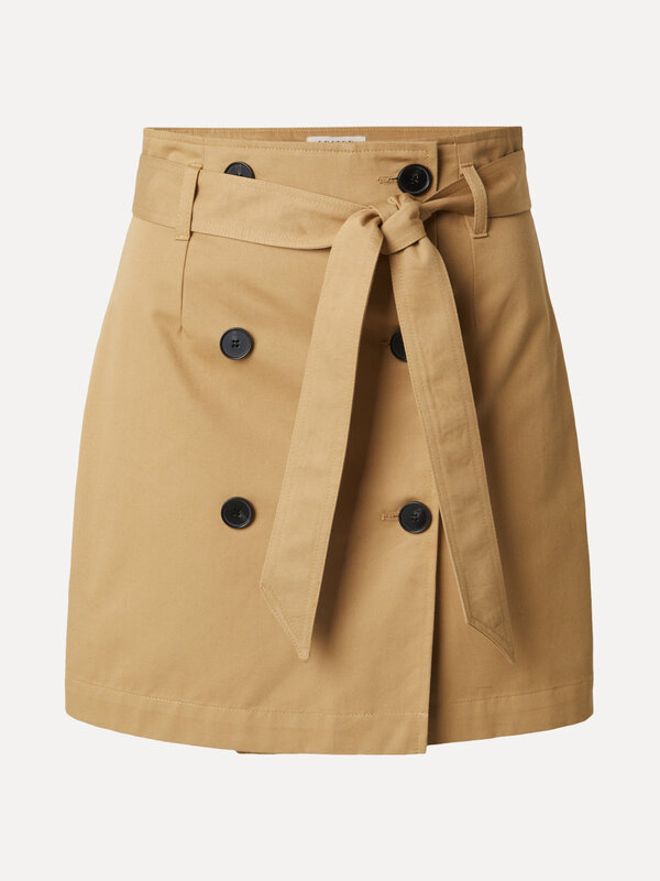 スカート Back ribbon mini skirt andmary beige m ANDMARY】Back ribbon mini skirt