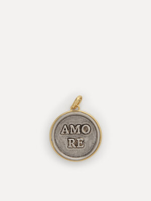 Penditif Amore. That’s Amore – ce charm rond avec inscription AMORE rend hommage à l’amour. L’or et l’argent s’unissent p...