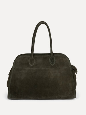 Sac à main Henri. Balade en ville ou verre après le boulot ? Ce sac à main kaki vous accompagne du matin au soir. Le suèd...