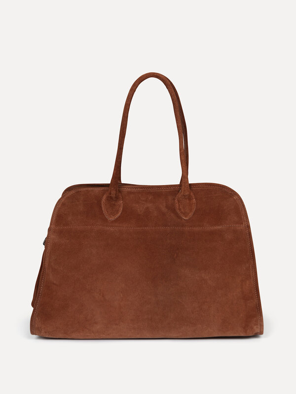 Le Marais Sac à main en daim Henri 2. Le suède camel donne à ce sac une allure chaude et luxueuse, parfaite du bureau au ...