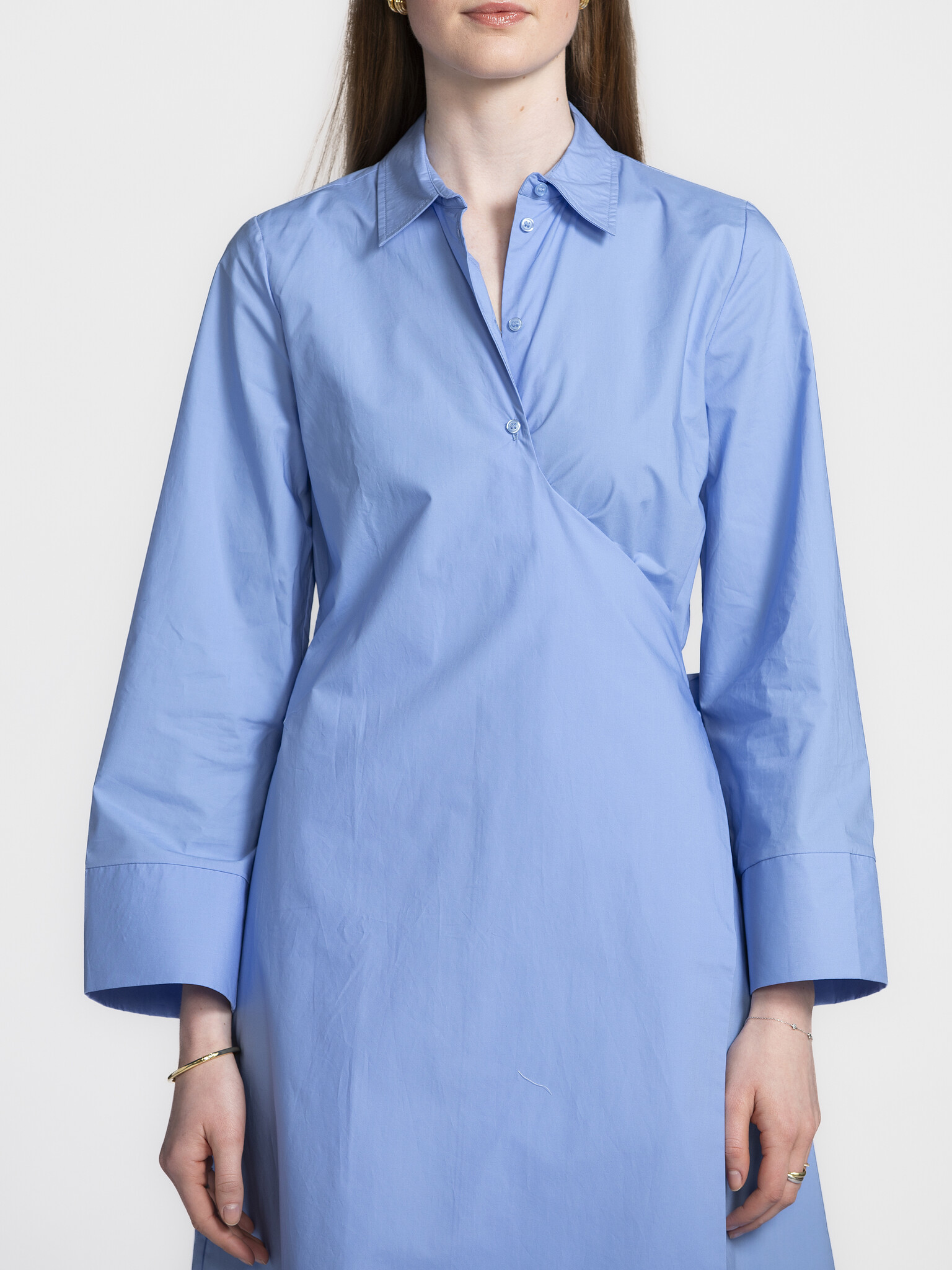 Selected Tailored wrap dress Aviana 3. Wrapped in blue! Featuring a color reminiscent of a cloudless spring sky, this dre...