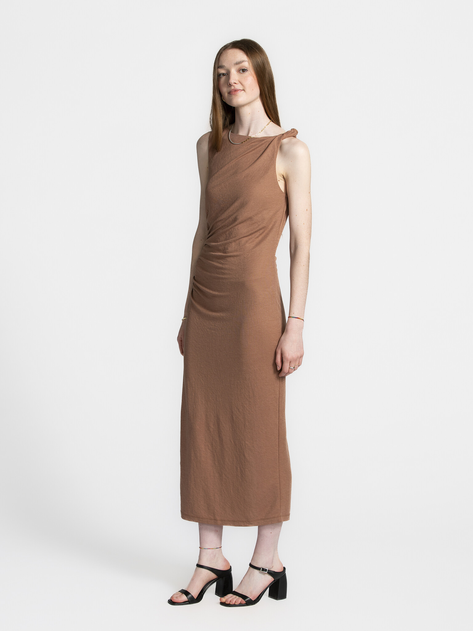 Edited Draped dress Ryan 3. Draped for the day. This dusty pink dress flows with effortless elegance. Pair with heels for...