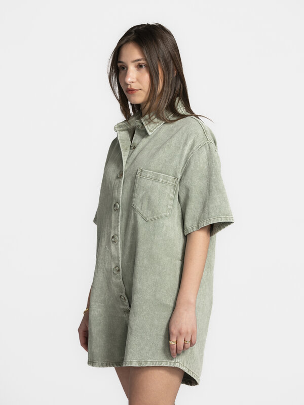 Le Marais Denim playsuit Jae 3. Khaki state of mind! The Jae playsuit is so versatile, you’ll never second-guess your out...