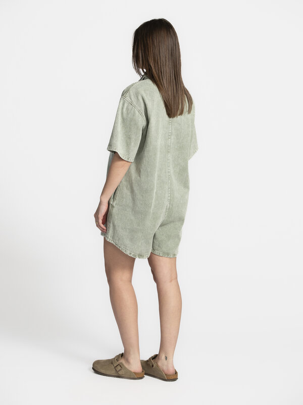Le Marais Denim playsuit Jae 4. Khaki state of mind! The Jae playsuit is so versatile, you’ll never second-guess your out...