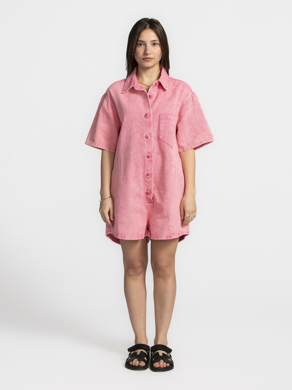 Le Marais Denim playsuit Jae 1. Back by popular demand! The pink Jae playsuit is back and all set to capture hearts once ...