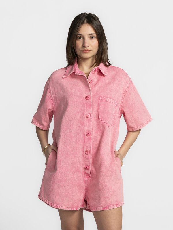 Le Marais Denim playsuit Jae 3. Back by popular demand! The pink Jae playsuit is back and all set to capture hearts once ...
