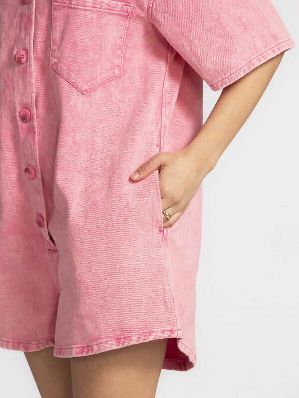 Le Marais Denim playsuit Jae 5. Back by popular demand! The pink Jae playsuit is back and all set to capture hearts once ...