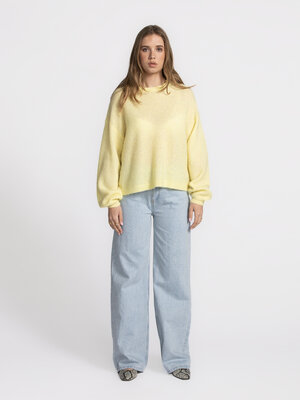 Knitted Sweater Nenybay. Still chilly outside, but still craving sunshine? This pastel yellow alpaca knit brings spring t...