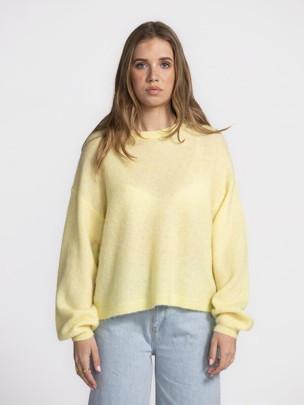 American Vintage Sweat tricoté Nenybay 3. Il fait encore froid dehors, mais vous avez envie de soleil? Ce tricot en alpag...