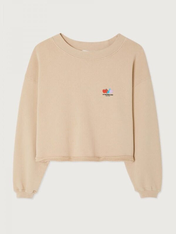 American Vintage Boothalstrui Atubay 1. Baggy beige – deze sweater is de perfecte tussenseizoen match. De boothals, speel...