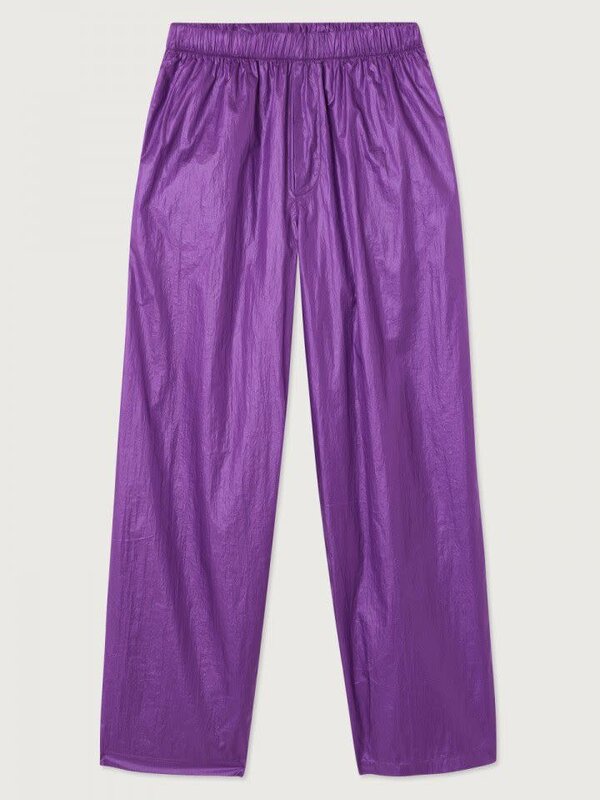American Vintage Joggers Wavybow 1. Sporty, but make it fashion. These shiny purple joggers are a true statement piece. P...