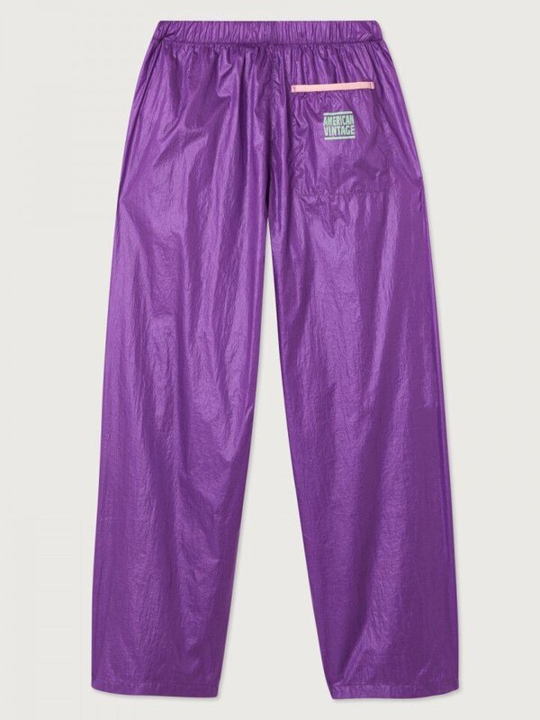American Vintage Joggers Wavybow 5. Sporty, but make it fashion. These shiny purple joggers are a true statement piece. P...