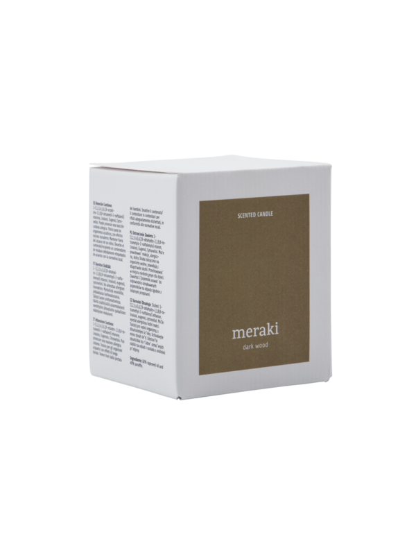 Meraki Scented Candle Dark Wood 4. The secret ingredient to a successful me-time moment? This scented candle! With sandal...