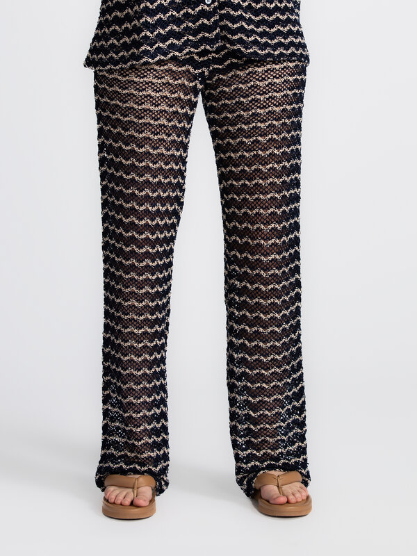 Edited Wide trousers Finn 3. Easy breezy - This airy, semi-sheer crochet trouser is made for sunny beach days over your f...