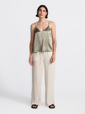 Broek Viva Gulia. Easy breezy linen squeezy – Deze gestreepte wide-leg broek in een luchtige linnenmix is jouw zomerse go...