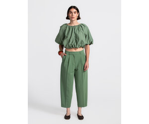 新品未使用 BELPER PLEATED PANTS（GREEN) Belper Velvet Pants Green mail order | Palette Art Alive