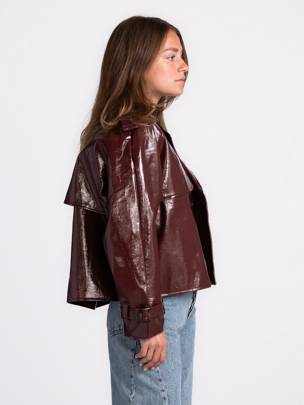 Les Soeurs Short Trench Coat Adriaan 3. A trench coat that instantly spices up your fall outfit - yes please! Burgundy is...