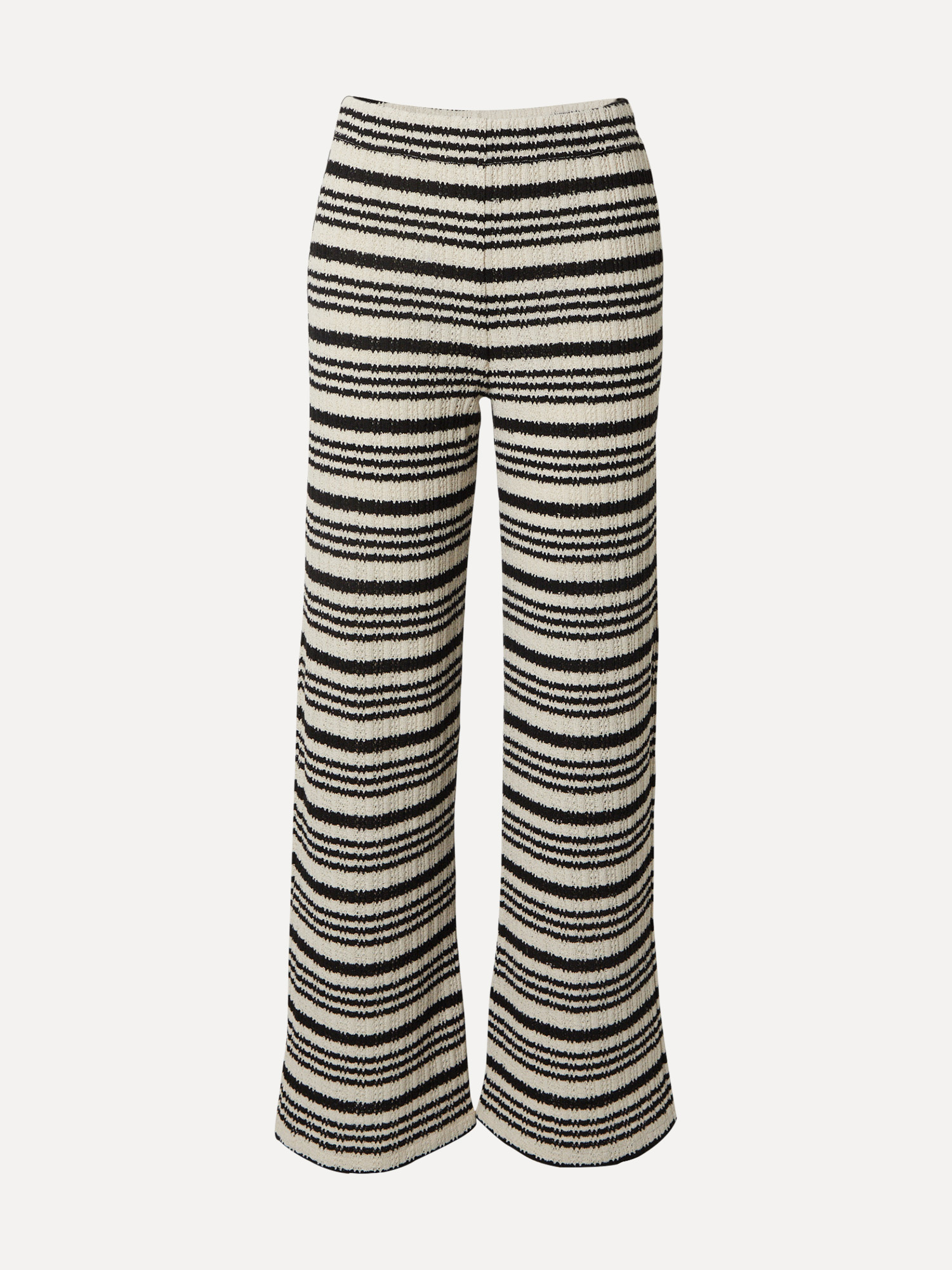 Edited Striped trousers Finn 1. A touch of seventies. These breezy black-and-white striped trousers bring retro flair. Wi...