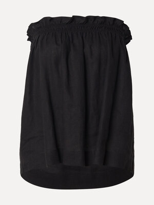Top Zahara. Strapless meets comfort - this black bandeau top in 100% cotton is breezy, flattering and endlessly versatile...