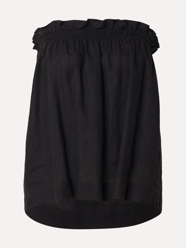 Edited Bandeau Top Zahara 1. Strapless meets comfort - this black bandeau top in 100% cotton is breezy, flattering and en...