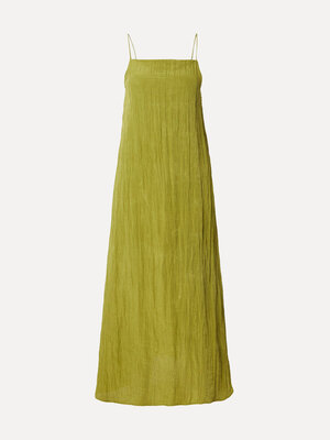 Robe Isabela. Keep it fresh & flowy avec cette robe longue verte en tissu léger. Bretelles fines et dos dégagé pour une a...