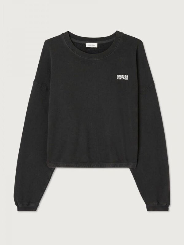American Vintage Sweater Izubird 2. Soft spot - Deze donkergrijze sweater met vintage washing en relaxte pasvorm is jouw ...